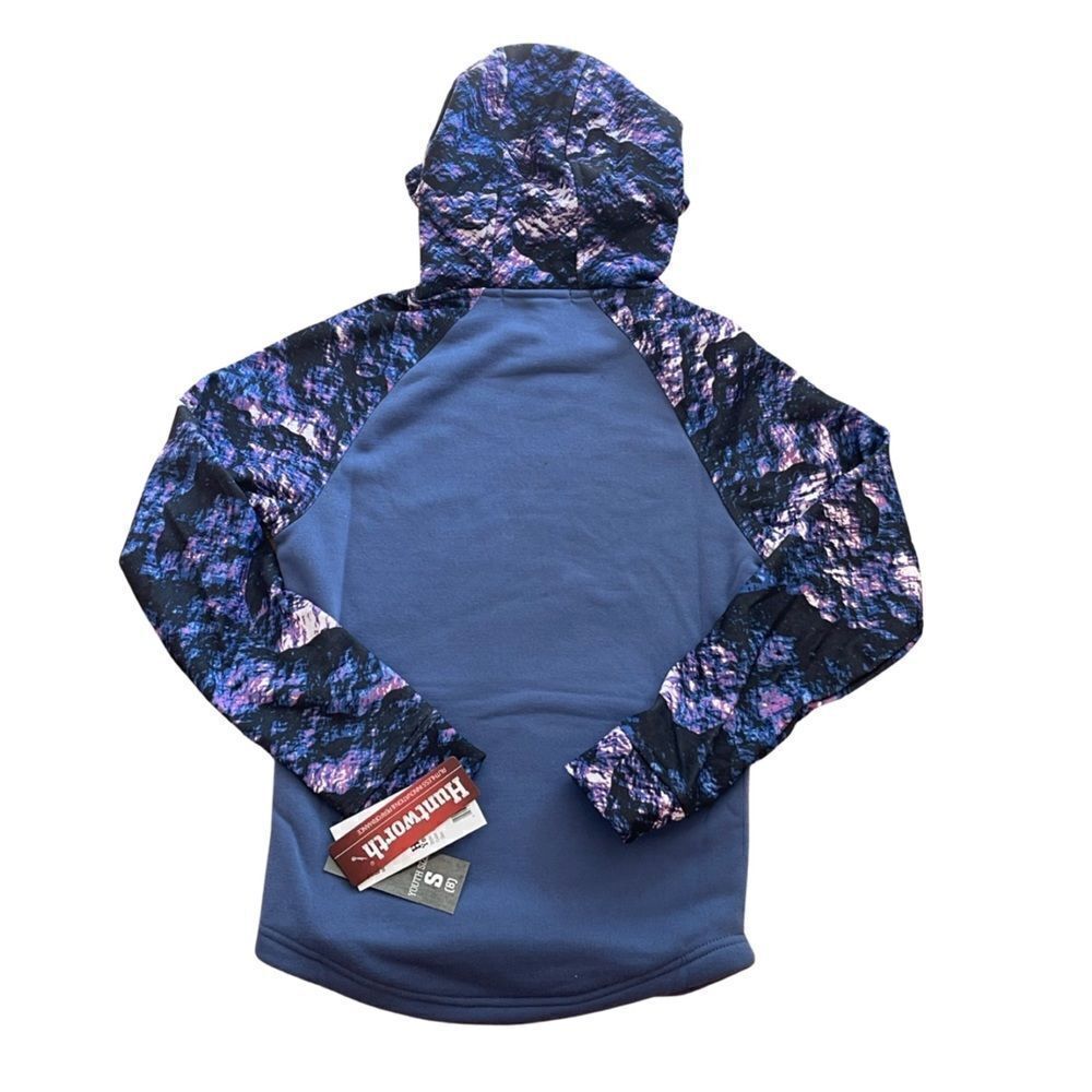 Huntworth Girl’s 2-Tone Lifestyle Camo Fleece Hoodie • SM • Lilac/Vixen - Picture 10 of 10